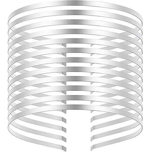 PurYupearl 10 Pcs Silver 5mm Smooth Metal Headbands Frames - Blank Tiara Base Hairband for DIY Crafts - görsel 2