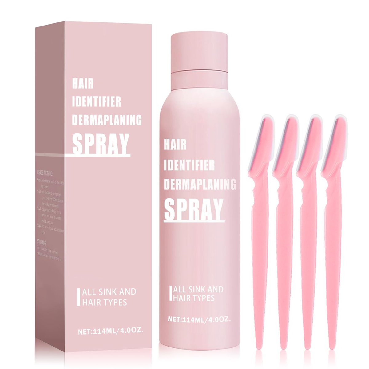 IONSGAKO Hair Identifier Spray for Face Shaving Powder for Women - Skin Body Hair Identifying Spray for Dermaplaning Glow Reveal Face Moisturizing Skin Care Dermaplaner Spray (1 Fl Oz, Pack of 1) - görsel 1