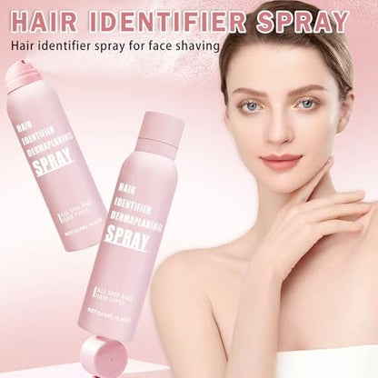 IONSGAKO Hair Identifier Spray for Face Shaving Powder for Women - Skin Body Hair Identifying Spray for Dermaplaning Glow Reveal Face Moisturizing Skin Care Dermaplaner Spray (1 Fl Oz, Pack of 1)