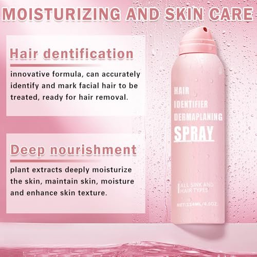 IONSGAKO Hair Identifier Spray for Face Shaving Powder for Women - Skin Body Hair Identifying Spray for Dermaplaning Glow Reveal Face Moisturizing Skin Care Dermaplaner Spray (1 Fl Oz, Pack of 1) - görsel 8