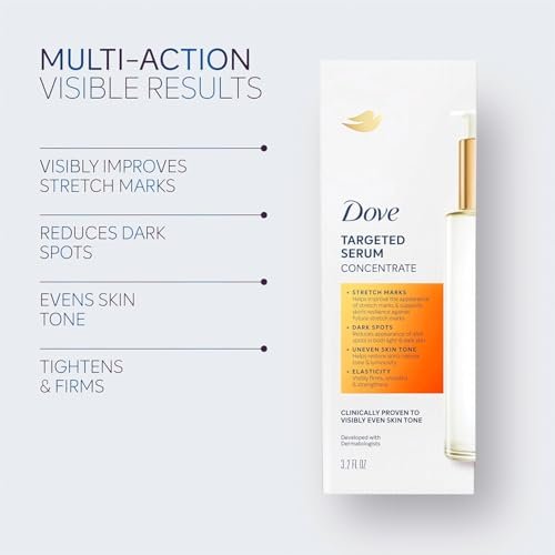 Dove Targeted Serum Multipurpose for Stretch Marks, Dark Spots, Uneven Skin Tone and Elasticity - 3.2 oz Avelisse