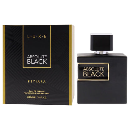Luxe Absolute Black by Estiara for Men - 3.4 oz Eau de Parfum Spray