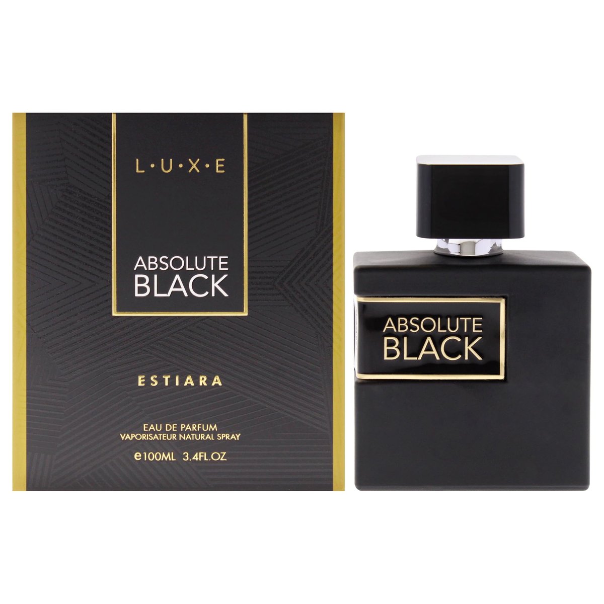 Luxe Absolute Black by Estiara for Men - 3.4 oz Eau de Parfum Spray - görsel 1