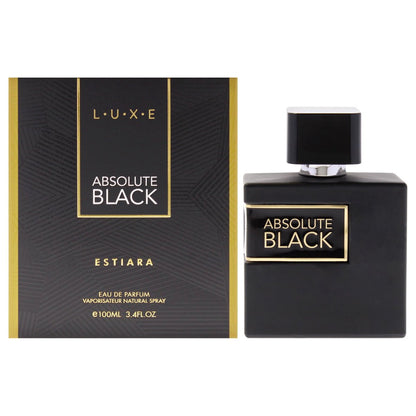 Luxe Absolute Black by Estiara for Men - 3.4 oz Eau de Parfum Spray