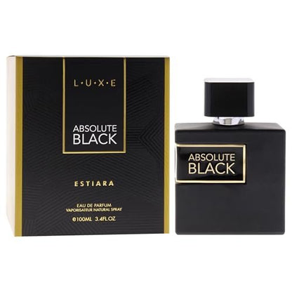 Luxe Absolute Black by Estiara for Men - 3.4 oz Eau de Parfum Spray