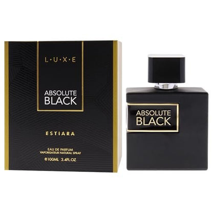 Luxe Absolute Black by Estiara for Men - 3.4 oz Eau de Parfum Spray