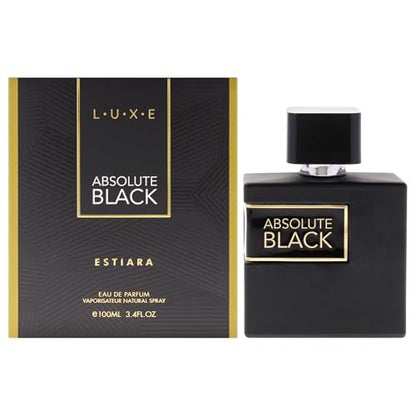 Luxe Absolute Black by Estiara for Men - 3.4 oz Eau de Parfum Spray