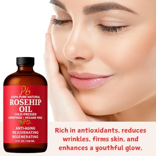 Pomberries Rosehip Seed Oil – Cold-Pressed & Unrefined, Natural Face Oil for Scars, Wrinkles, Stretch Marks & Daily Hydration, 4 fl oz - görsel 12