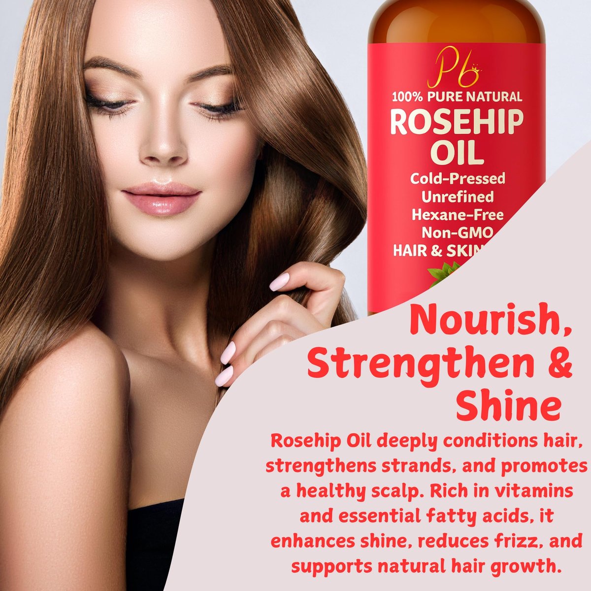 Pomberries Rosehip Seed Oil – Cold-Pressed & Unrefined, Natural Face Oil for Scars, Wrinkles, Stretch Marks & Daily Hydration, 4 fl oz - görsel 15
