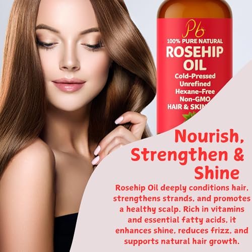 Pomberries Rosehip Seed Oil – Cold-Pressed & Unrefined, Natural Face Oil for Scars, Wrinkles, Stretch Marks & Daily Hydration, 4 fl oz - görsel 16