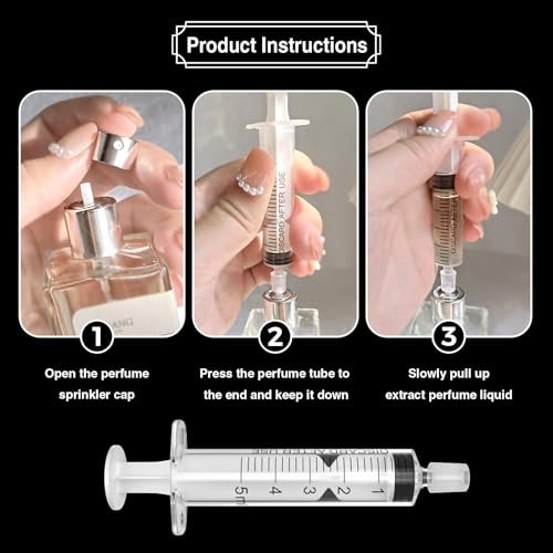 Perfume Refill Tool Kit (2 Sets) - Plastic Syringe Extractor for Liquid Cologne, Fragrance Samples & Essential Oils - Travel-Friendly - görsel 4