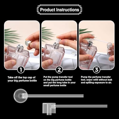 Perfume Refill Tool Kit (2 Sets) - Plastic Syringe Extractor for Liquid Cologne, Fragrance Samples & Essential Oils - Travel-Friendly - görsel 6
