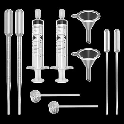 Perfume Refill Tool Kit (2 Sets) - Plastic Syringe Extractor for Liquid Cologne, Fragrance Samples & Essential Oils - Travel-Friendly