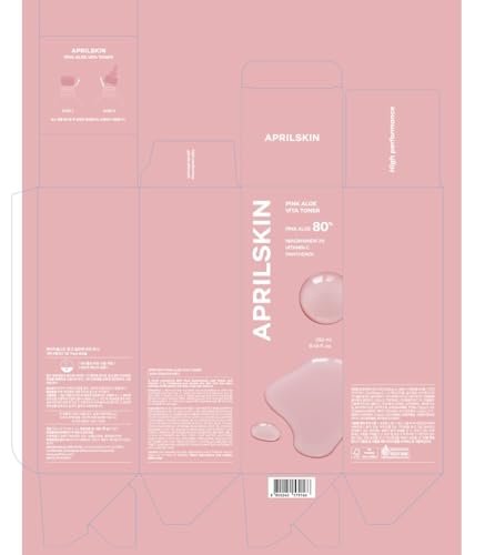 APRILSKIN Pink Aloe Vita Toner – Calming & Hydrating Korean Toner with 80% Pink Aloe Vera, Soothes Redness, Controls Sebum, Vegan & Clean (8.45 fl.oz) Avelisse