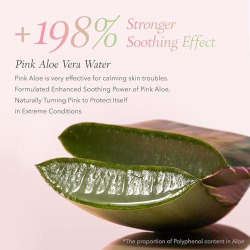 APRILSKIN Pink Aloe Vita Toner – Calming & Hydrating Korean Toner with 80% Pink Aloe Vera, Soothes Redness, Controls Sebum, Vegan & Clean (8.45 fl.oz) Avelisse