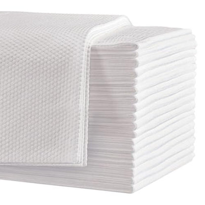 Biubumtu 50-Count Disposable Bath Hair Towels - Thickened & Absorbent 19.7" x 27.6" Linen Salon Towels for Spa, Massage, Yoga, Camping (White) Avelisse