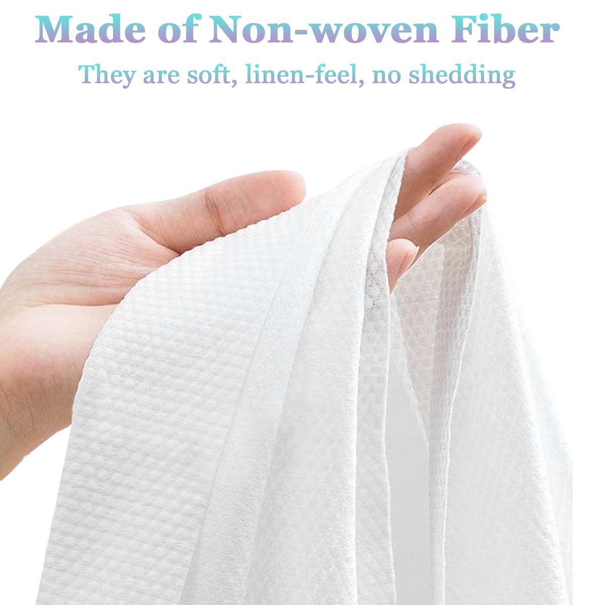 Biubumtu 50-Count Disposable Bath Hair Towels - Thickened & Absorbent 19.7" x 27.6" Linen Salon Towels for Spa, Massage, Yoga, Camping (White) Avelisse