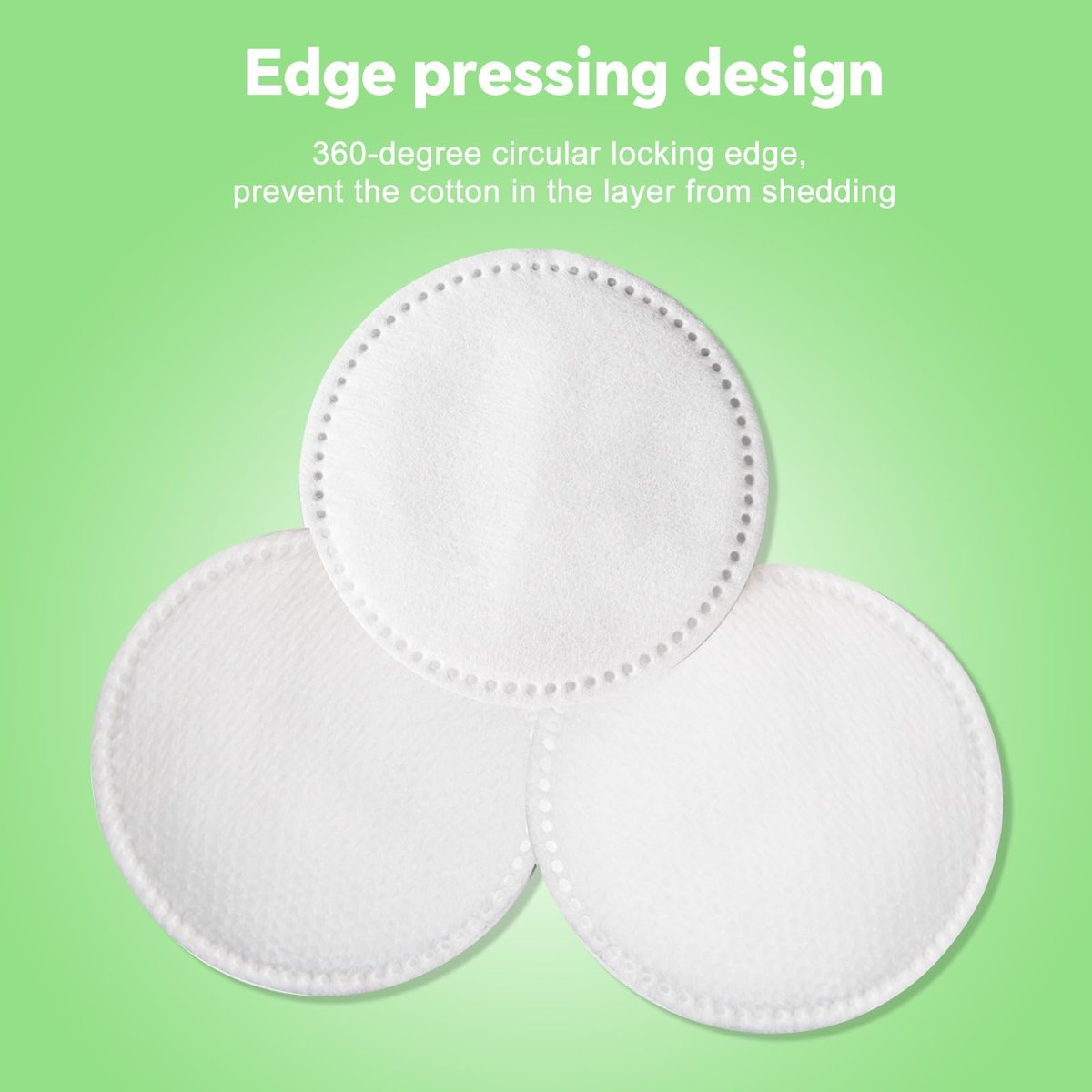 Illidi 100% Cotton Rounds for Face (150 Count) – Dual-Texture, Soft, Lint-Free Makeup Remover Pads, Hypoallergenic & Highly Absorbent - görsel 7