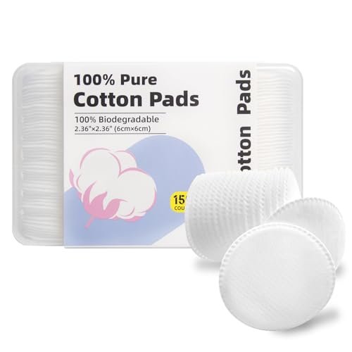 Illidi 100% Cotton Rounds for Face (150 Count) – Dual-Texture, Soft, Lint-Free Makeup Remover Pads, Hypoallergenic & Highly Absorbent - görsel 2