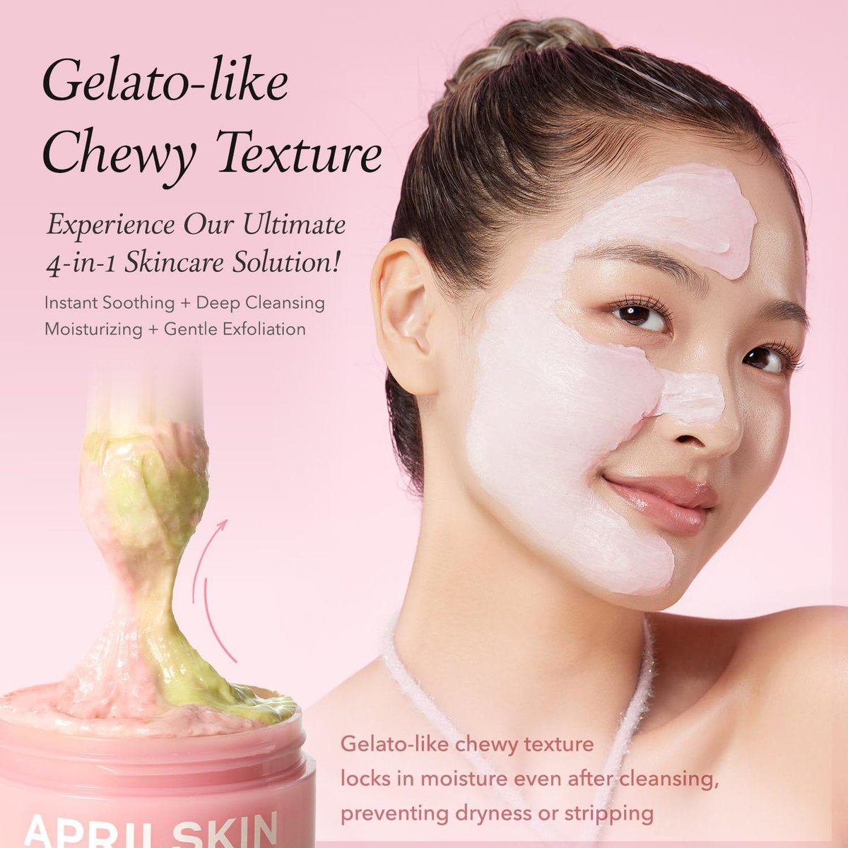 APRILSKIN Pink Aloe Facial Polish Cleanser | Gentle Exfoliation with Mungbean & Soybean Scrub | Removes Waterproof Makeup & Sunscreen | Non-Comedogenic Korean Skincare - görsel 12