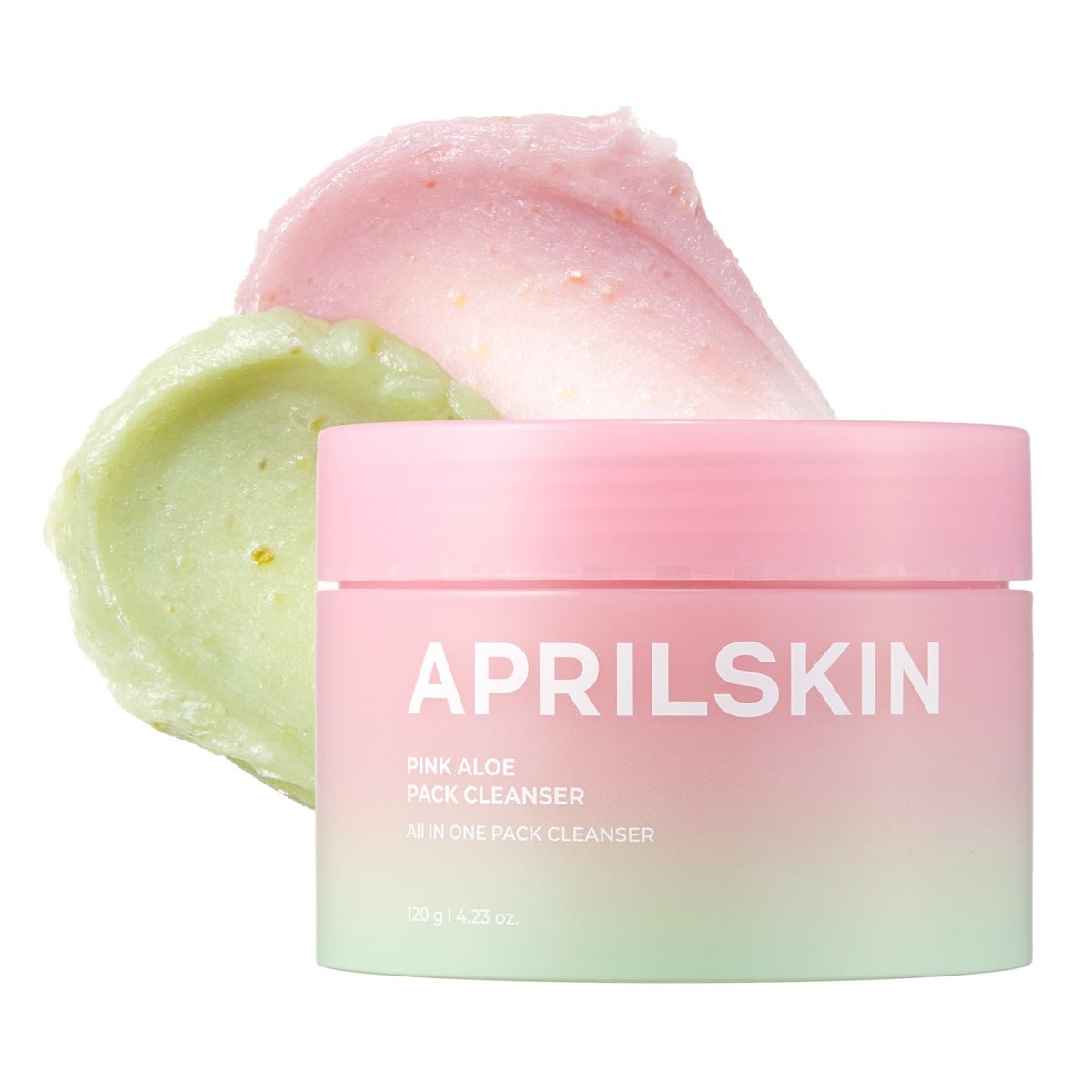 APRILSKIN Pink Aloe Facial Polish Cleanser | Gentle Exfoliation with Mungbean & Soybean Scrub | Removes Waterproof Makeup & Sunscreen | Non-Comedogenic Korean Skincare - görsel 2