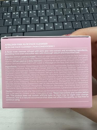 APRILSKIN Pink Aloe Facial Polish Cleanser | Gentle Exfoliation with Mungbean & Soybean Scrub | Removes Waterproof Makeup & Sunscreen | Non-Comedogenic Korean Skincare - görsel 17