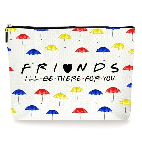 ZYQFN Umbrella Pattern Cosmetic Makeup Bag - Canvas Zipper Pouch for Women, Best Friend Gifts for Birthday Christmas Wedding - görsel 2