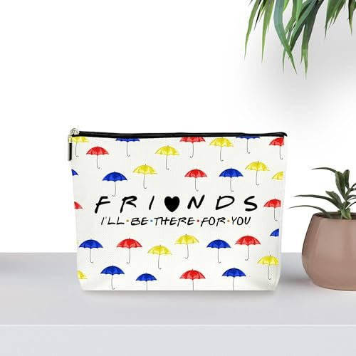 ZYQFN Umbrella Pattern Cosmetic Makeup Bag - Canvas Zipper Pouch for Women, Best Friend Gifts for Birthday Christmas Wedding - görsel 10