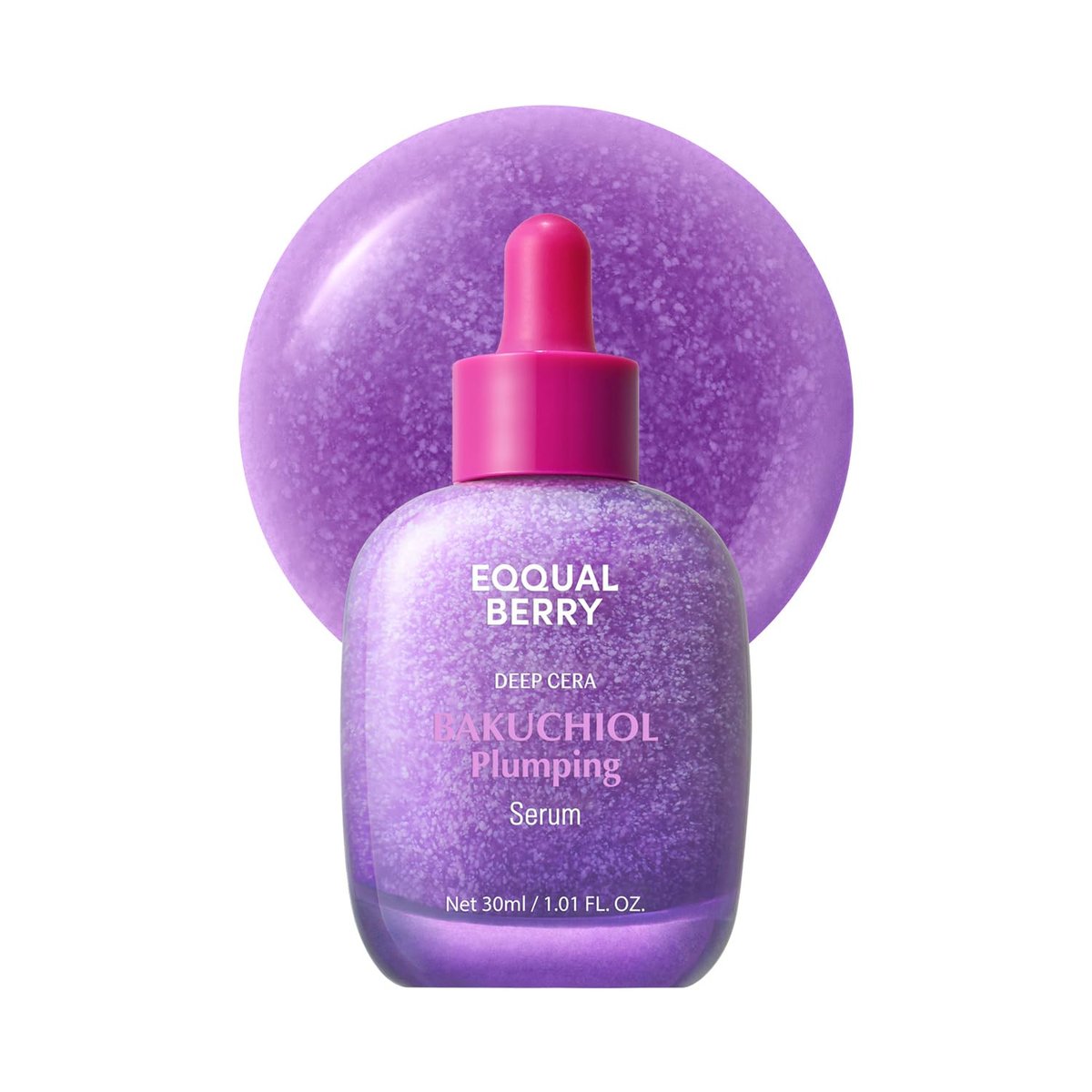 EQQUALBERRY Bakuchiol Plumping Face Serum - Retinol Alternative for Sensitive Skin with Niacinamide & Hyaluronic Acid, Pore & Wrinkle Korean Skin Care (1.01oz / 30ml) Avelisse