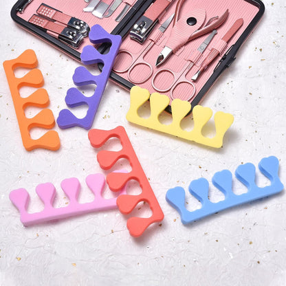 siyuwuro 24-Piece Colorful Heart Sponge Toe Separators for Pedicure, Nail Art, and Spa – Soft Foam Toe Spacers for Men and Women
