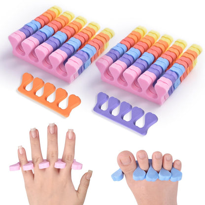 siyuwuro 24-Piece Colorful Heart Sponge Toe Separators for Pedicure, Nail Art, and Spa – Soft Foam Toe Spacers for Men and Women