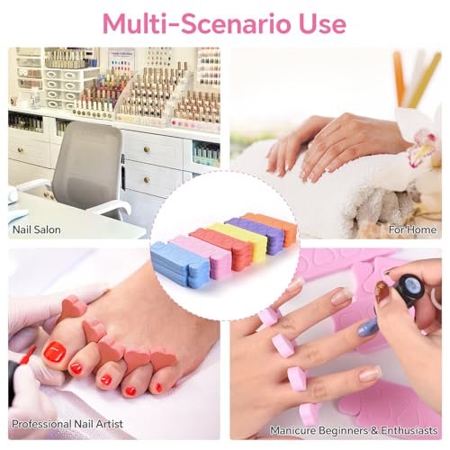 siyuwuro 24-Piece Colorful Heart Sponge Toe Separators for Pedicure, Nail Art, and Spa – Soft Foam Toe Spacers for Men and Women - görsel 10