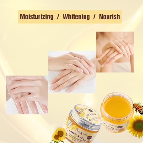 Visualsource Honey Milk Hand Wax Mask – 2 Pack Moisturizing Paraffin Peel Off Mask for Dry, Cracked, Aging Hands - görsel 6