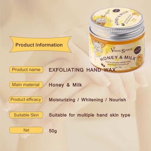 Visualsource Honey Milk Hand Wax Mask – 2 Pack Moisturizing Paraffin Peel Off Mask for Dry, Cracked, Aging Hands - görsel 10