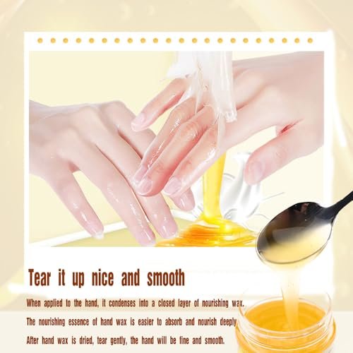 Visualsource Honey Milk Hand Wax Mask – 2 Pack Moisturizing Paraffin Peel Off Mask for Dry, Cracked, Aging Hands - görsel 4