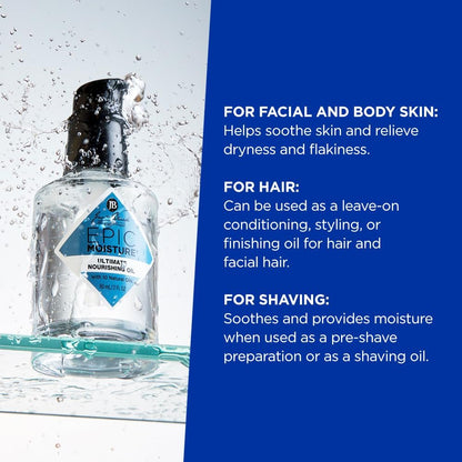 Jack Black Epic Moisture Ultimate MP10 Nourishing Oil – Multi-Purpose Face, Beard & Body Oil with 10 Natural Oils, 2 Fl Oz Avelisse