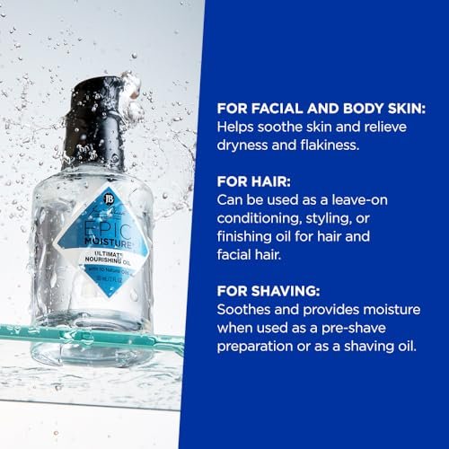 Jack Black Epic Moisture Ultimate MP10 Nourishing Oil – Multi-Purpose Face, Beard & Body Oil with 10 Natural Oils, 2 Fl Oz Avelisse
