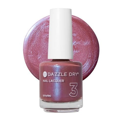 Dazzle Dry Nail Lacquer (Step 3) - School Spirit - Mauve with Blue Shimmer, Full Coverage Shimmer, 0.5 fl oz Avelisse
