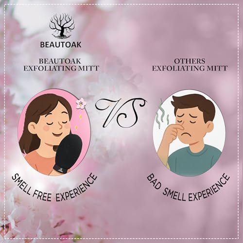 Beautoak Antimicrobial Korean Exfoliating Mitt for Shower - Body Scrubber and Dead Skin Remover (1 Pack) - görsel 14