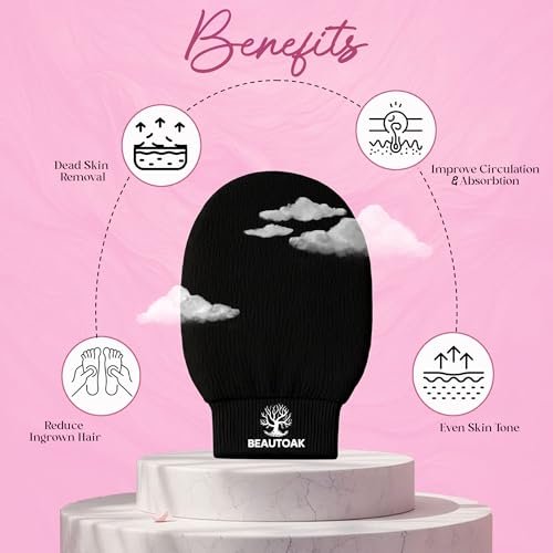 Beautoak Antimicrobial Korean Exfoliating Mitt for Shower - Body Scrubber and Dead Skin Remover (1 Pack) - görsel 10