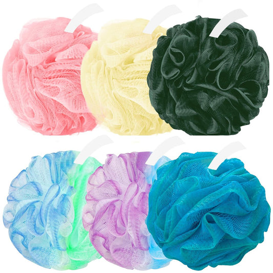 Amazerbst 6-Pack Loofah Shower Sponges – Soft Body Scrubbers for Women and Men
