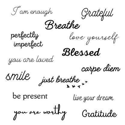 Inspirational Temporary Tattoos for Women & Men – One Grace Blessed Collection Small Black Mini Tattoos, Long Lasting Waterproof