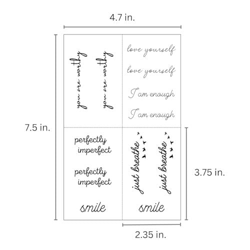Inspirational Temporary Tattoos for Women & Men – One Grace Blessed Collection Small Black Mini Tattoos, Long Lasting Waterproof - görsel 14