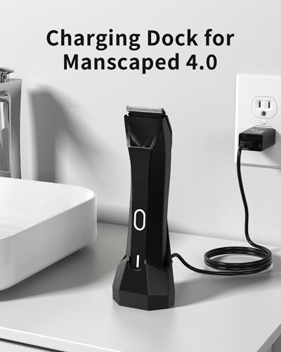 KWRNVO Charging Dock Replacement for Manscaped 4.0 - Wireless Charging Stand Base with 4.9FT USB Cable Avelisse