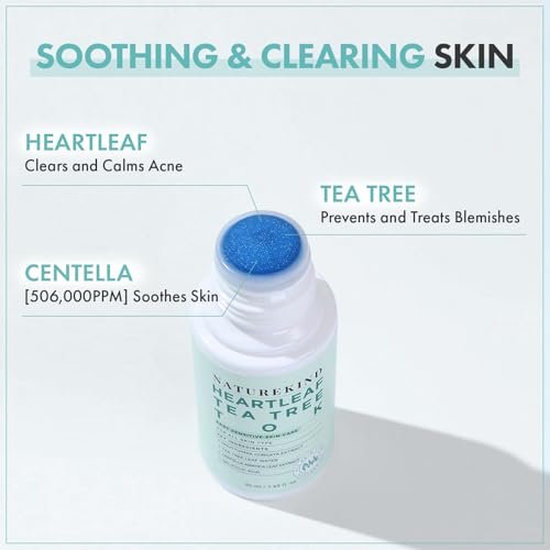 NATUREKIND Heartleaf Tea Tree Tok Acne Treatment Soothing Toner Serum – Korean Facial Skincare for Pore Control, Calming & Nourishing (1.69 fl oz) - görsel 6
