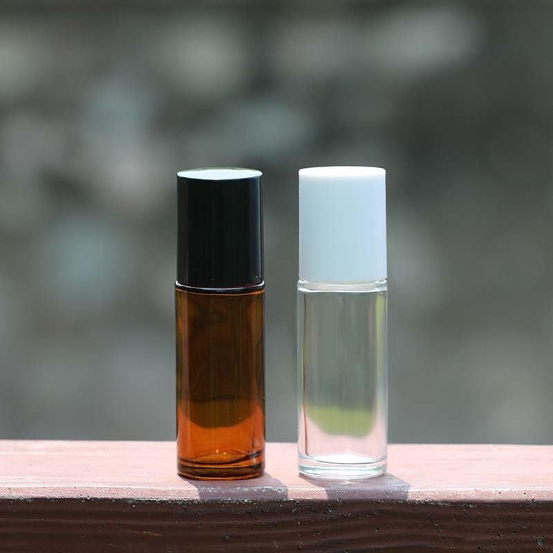 LNYMZD 2-Pack Brown Glass Essential Oil Roller Bottles - 30ml Refillable Roll-On Containers for Fragrances, Cosmetics & Deodorants - görsel 9