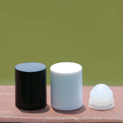 LNYMZD 2-Pack Brown Glass Essential Oil Roller Bottles - 30ml Refillable Roll-On Containers for Fragrances, Cosmetics & Deodorants