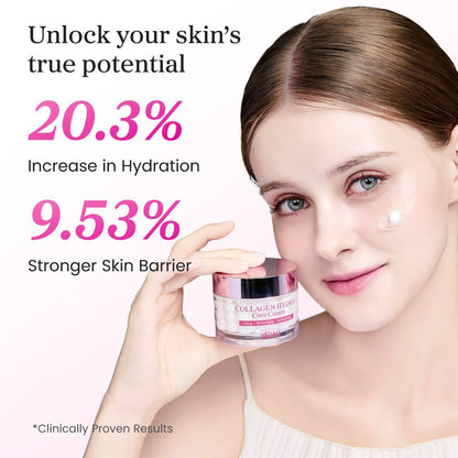 YADAH Collagen Hydra Core Cream – Capsule Filler Cream with 10 Types of Hyaluronic Acids, 1000ppm Low Molecular Collagen & Ceramide, Deep Hydration for Sensitive Skin, 1.76 oz Avelisse
