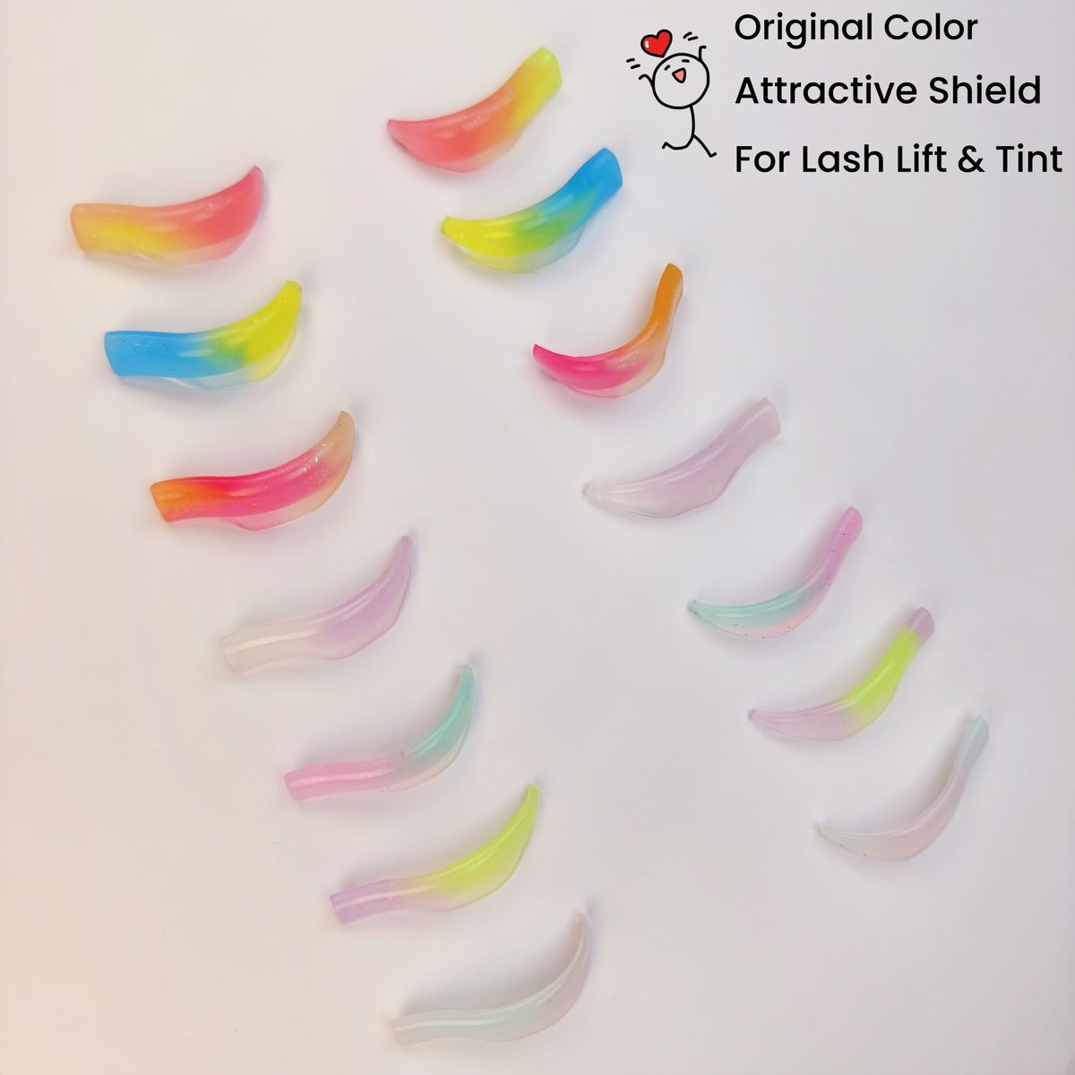 ICONSIAM Lash Lift Shields LU Curl 8 Size Lifting Pads for DIY Eyelash Lamination - Reusable Silicone Perm Rods Avelisse