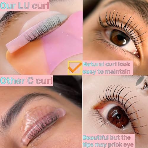 ICONSIAM Lash Lift Shields LU Curl 8 Size Lifting Pads for DIY Eyelash Lamination - Reusable Silicone Perm Rods Avelisse
